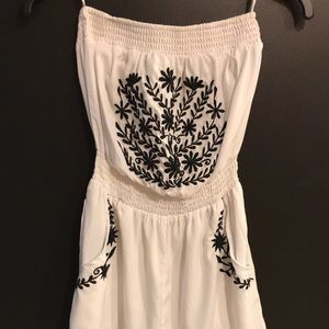 Embroidered white romper
